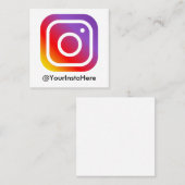 instramビジネスソーシャルメディアモダンミニマル スクエア名刺 (正面/裏面)