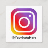 instramビジネスソーシャルメディアモダンミニマル スクエア名刺 (正面)