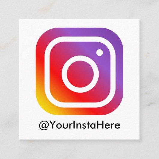 instramビジネスソーシャルメディアモダンミニマル スクエア名刺 (正面)