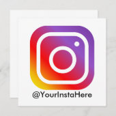 instramビジネスソーシャルメディアモダンミニマル 招待状 (正面/裏面)