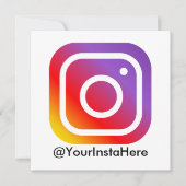 instramビジネスソーシャルメディアモダンミニマル 招待状 (正面)