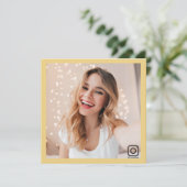 instramビジネスソーシャルメディアモダン金ゴールド 招待状 (スタンド正面)