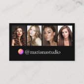 instramフォトグラファー4枚コラージュ黒 名刺 (正面)