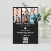 instram photos collage qrコードデジタルビジネス カード (スタンド正面)