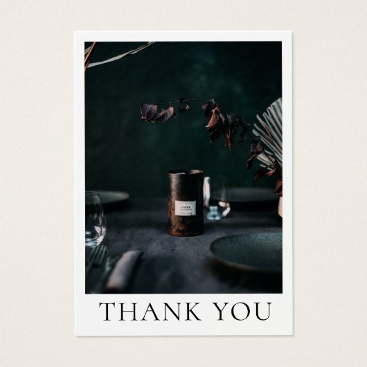 Instruction Candle気に Thank You Photo Card (正面)