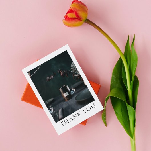 Instruction Candle気に Thank You Photo Card