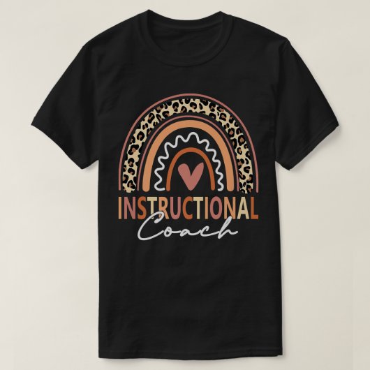 Instructional Coach leopard Rainbow Supplies Back Tシャツ (デザイン正面)