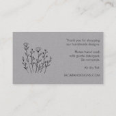 INSTRUCTIONSシッ気にクエレガントワイルドフラワーLuxe 名刺 (裏面)