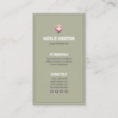 instructor yoga pilates flor de loto rosa verde 名刺 (裏面)