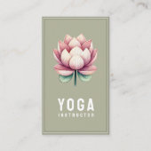 instructor yoga pilates flor de loto rosa verde 名刺 (正面)