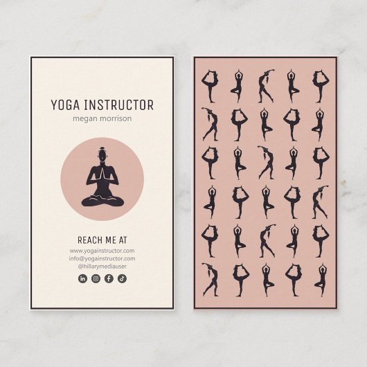 instructor yoga pilates posturas negro beige  名刺