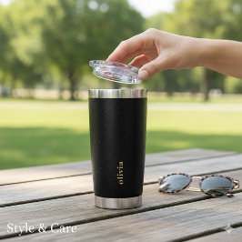 Insulated Tumbler with Custom Brand Text 保温保冷タンブラー