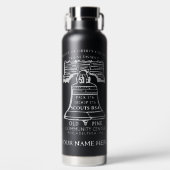 Insulated Water Bottle - Black (Personalized) ウォーターボトル (正面)