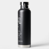 Insulated Water Bottle - Black (Personalized) ウォーターボトル (左面)