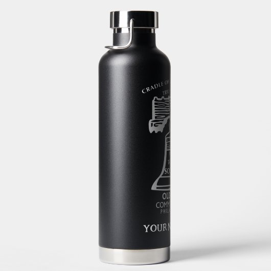 Insulated Water Bottle - Black (Personalized) ウォーターボトル (右面)