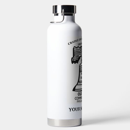 Insulated Water Bottle - White (Personalized) ウォーターボトル (右面)