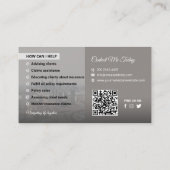 Insurance Agency, Insurance Agent, Broker, Adviser 名刺 (裏面)