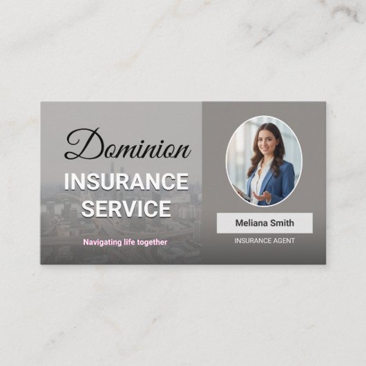 Insurance Agency, Insurance Agent, Broker, Adviser 名刺 (正面)