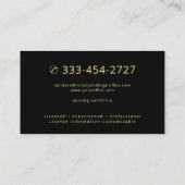 Insurance agent black gold professional photo 名刺 (裏面)