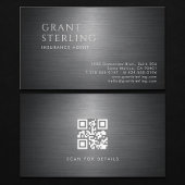 Insurance Agent Metallic QR Code 名刺