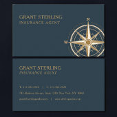 Insurance Agent Nautical Compass  名刺