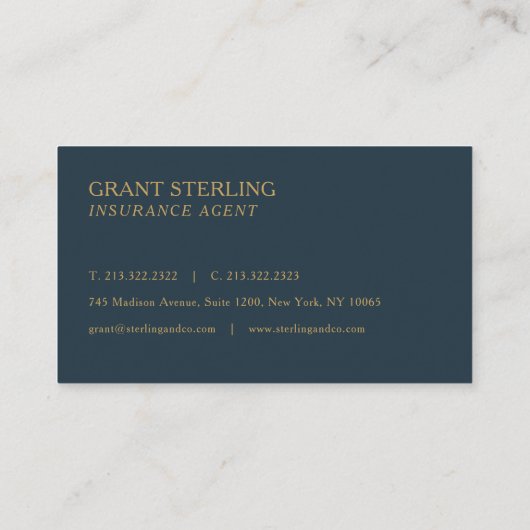 Insurance Agent Nautical Compass  名刺 (裏面)