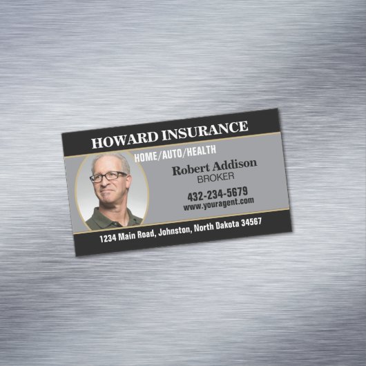 Insurance Agent or Any Company マグネット名刺 (インサイチュ)