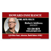 Insurance Agent or Any Company マグネット名刺 (正面)