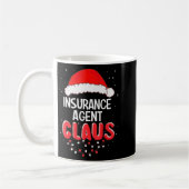Insurance Agent Santa Claus Christmas Matching Cos コーヒーマグカップ (左)