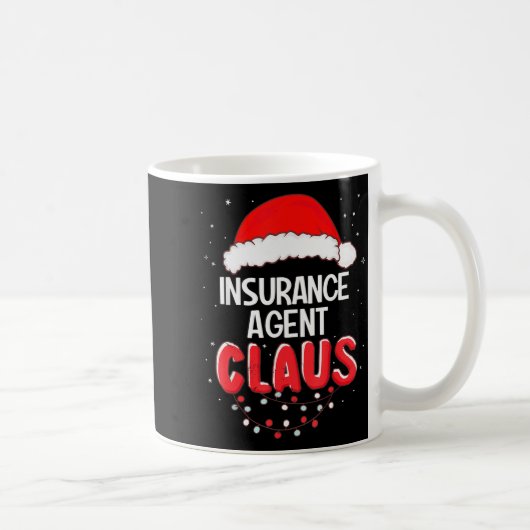 Insurance Agent Santa Claus Christmas Matching Cos コーヒーマグカップ (右)