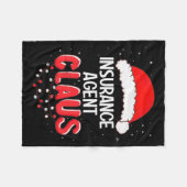Insurance Agent Santa Claus Christmas Matching Cos フリースブランケット (正面(横))