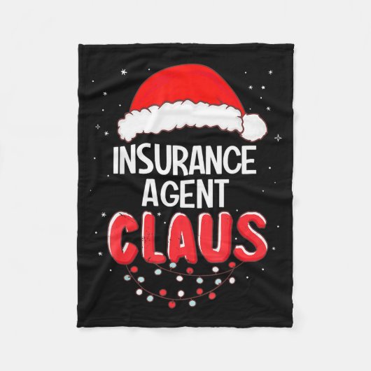 Insurance Agent Santa Claus Christmas Matching Cos フリースブランケット (正面)