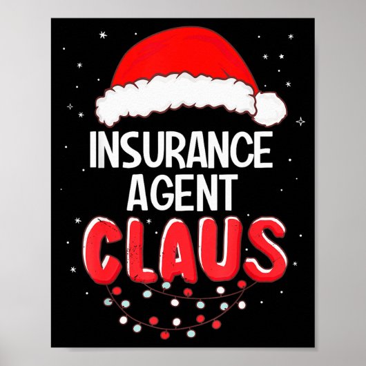 Insurance Agent Santa Claus Christmas Matching Cos ポスター (正面)