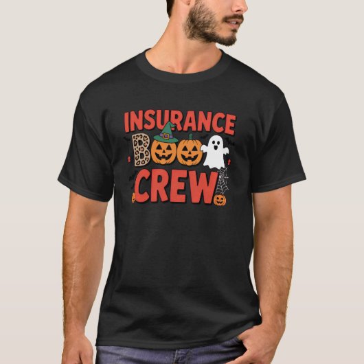 Insurance Boo Crew Halloween Theme For Spooky Offi Tシャツ (正面)