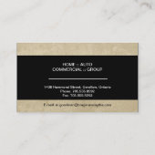 Insurance broker名刺-シンプルの表示 名刺 (裏面)