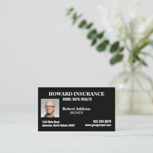 Insurance Broker 名刺 (スタンド正面)