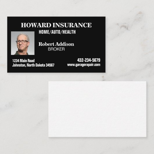 Insurance Broker 名刺 (正面/裏面)