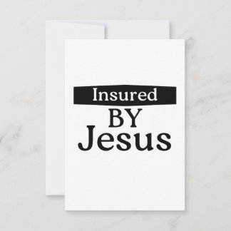 Insured By Jesus Christian Faith Encouragement カード