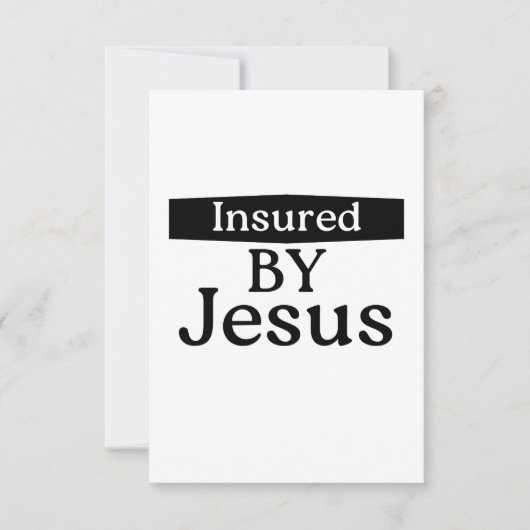 Insured By Jesus Christian Faith Encouragement カード (正面)