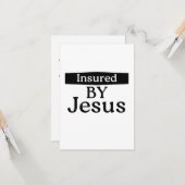 Insured By Jesus Christian Faith Encouragement カード (正面/裏面インサイチュ)