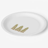 intを使鮮やか用した対称フローラデザイン ペーパープレート (アングル)