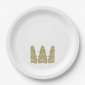 intを使鮮やか用した対称フローラデザイン ペーパープレート (正面)