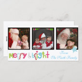 intagramのクリスマスのフォトカード シーズンカード (正面/裏面)