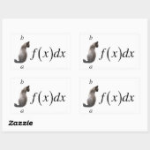 Integral cat 長方形シール (シート)