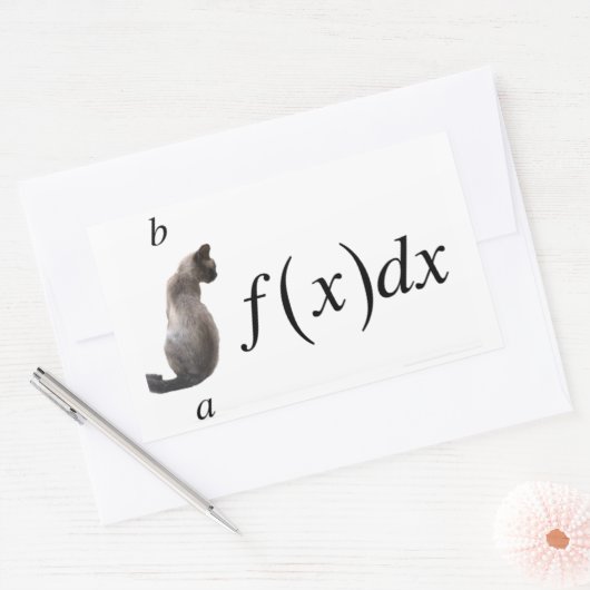 Integral cat 長方形シール (封筒)