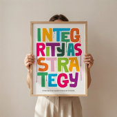 Integrity As Strategy - タイポグラフィー印刷 | ウォールアート