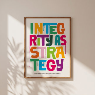 Integrity As Strategy Poster – Typography Print ポスター