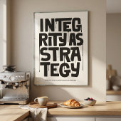 Integrity As Strategy - Typography Print |Wall Art ポスター