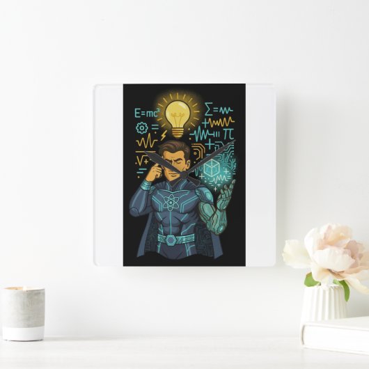 Intellect Unleashed: The Mind Master Collection スクエア壁時計 (ホーム)