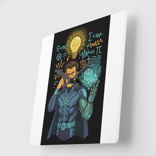 Intellect Unleashed: The Mind Master Collection スクエア壁時計 (傾斜)